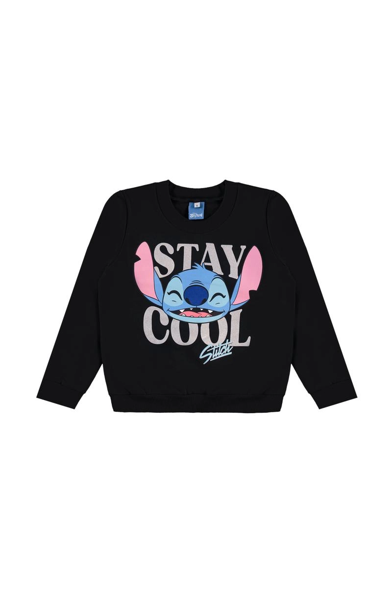 Moletom Malwee Stitch Infantil Feminino