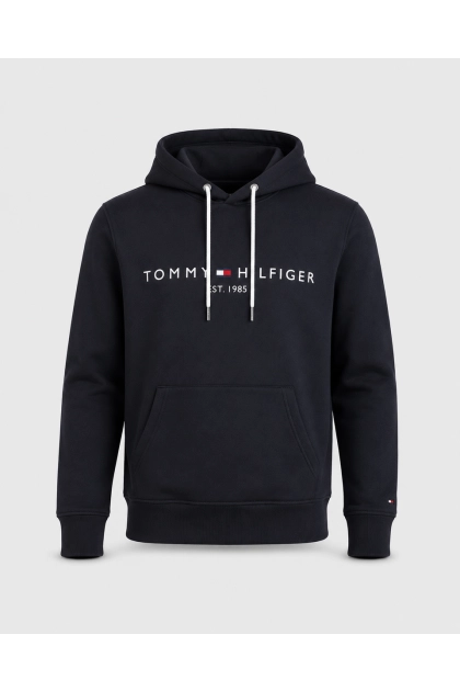 Moletom Masculino Logo Bordado Canguru Tommy Hilfiger Preto Produto Moletom Masculino Logo Bordado Canguru Tommy Hilfiger Preto