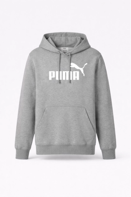 Moletom Puma Canguru Número 1 Masculino Cinza Mescla Produto Moletom Puma Canguru Número 1 Masculino Cinza Mescla