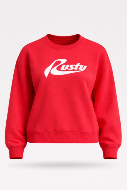 Moletom Rusty Careca Feminino Vermelho Produto - Moletom Rusty Careca Feminino Vermelho