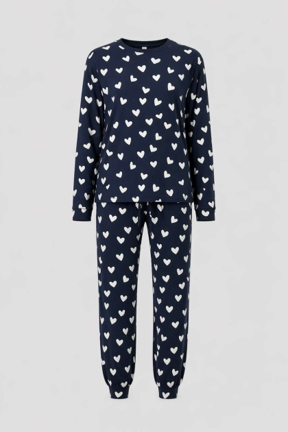 Pijama Malwee Suede Manga Longa Feminino Marinho Produto Pijama Malwee Suede Manga Longa Feminino Marinho