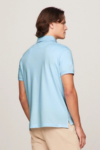 Polo Tommy Hilfiger Manga Curta Masculino Azul Claro Produto Polo Tommy Hilfiger Manga Curta Masculino Azul Claro