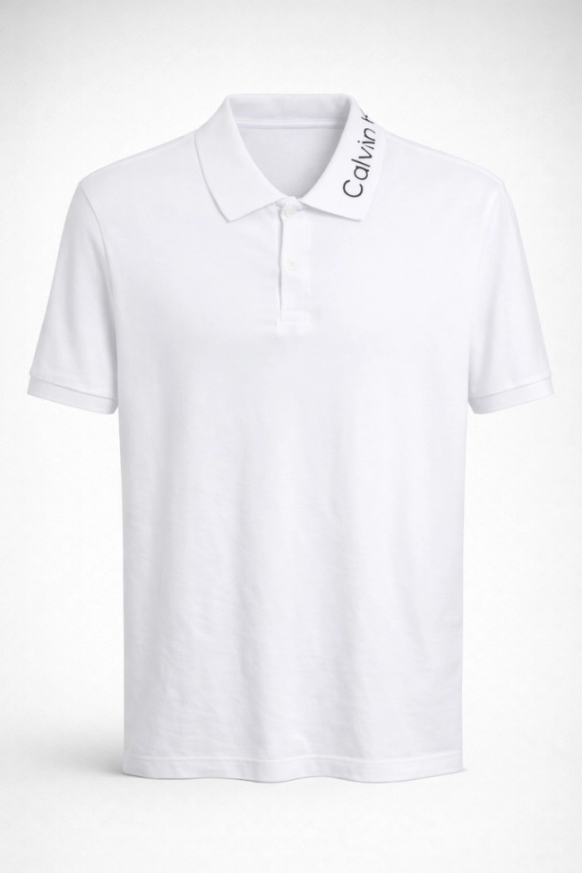 Polo Calvin Klein Manga Curta Slim Fit Masculino Branco Produto Polo Calvin Klein Manga Curta Slim Fit Masculino Branco