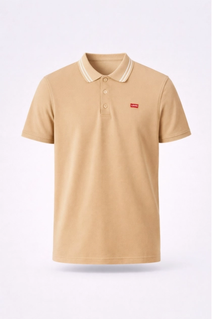 Polo Levis Manga Curta Masculina Bege Produto Polo Levis Manga Curta Masculina Bege
