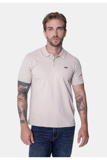 Produto - Polo Levis Manga Curta Masculino Bege