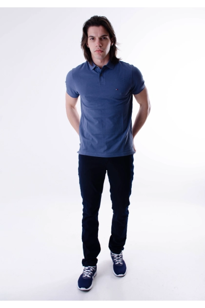 Produto - Polo Tommy Hilfiger Masculina Manga Curta Reggla