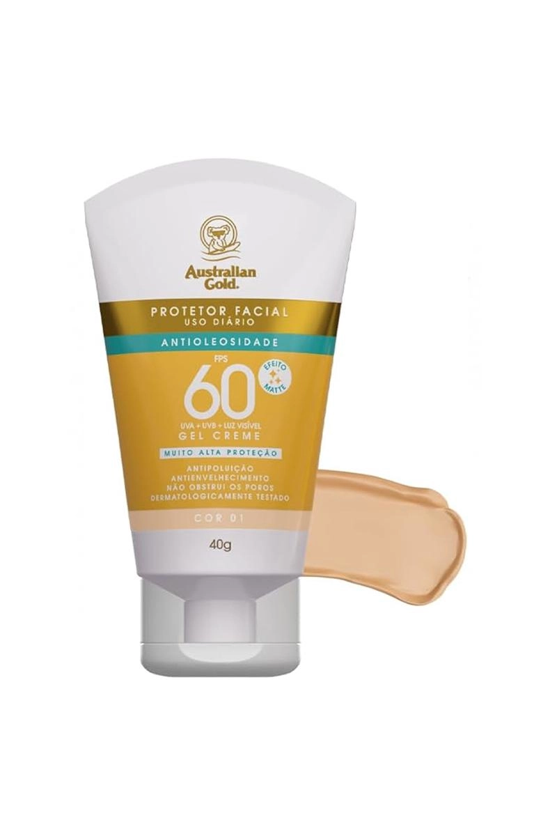 Protetor Solar Facial Australian Gold FPS 60 Cor 01