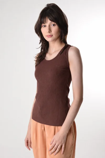 Regata Feminina Ribana Gabip Chocolata Produto Regata Feminina Ribana Gabip Chocolata