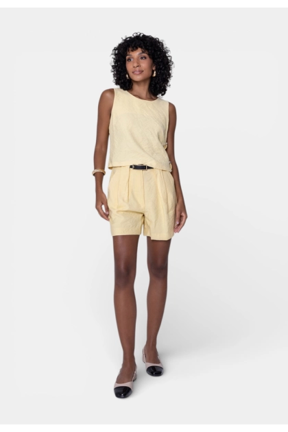 Regata 3H Crepe Botões Feminina Produto Regata 3H Crepe Botões Feminina