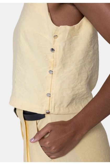 Regata 3H Crepe Botões Feminina Produto Regata 3H Crepe Botões Feminina