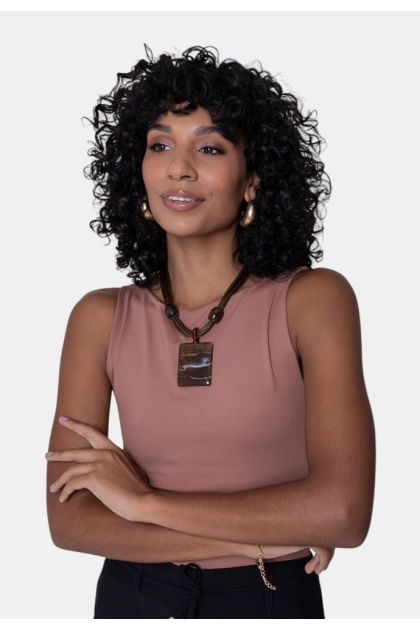 Produto - Regata Coqueta Básica Feminina Mocha