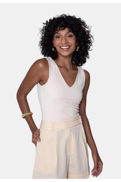 Regata Coqueta Gola V Feminina 