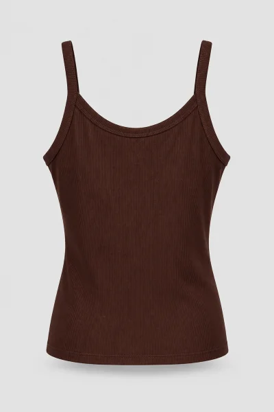 Produto Regata Feminina Alça Fina Gabip Marrom