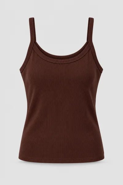 Produto Regata Feminina Alça Fina Gabip Marrom