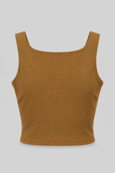 Produto Regata Feminina Cropped Gabip Caramelo