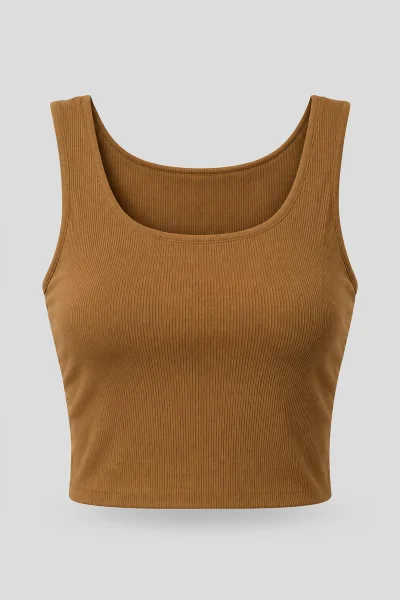 Produto Regata Feminina Cropped Gabip Caramelo