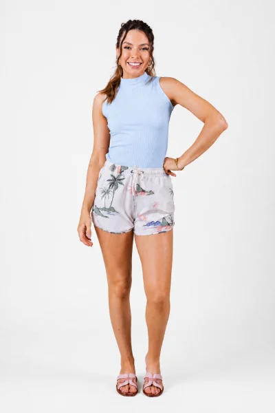 Regata Feminina Cropped Sea Brazil Azul Claro Produto Regata Feminina Cropped Sea Brazil Azul Claro
