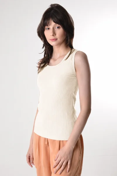 Regata Feminina Ribana Gabip Off-White Produto Regata Feminina Ribana Gabip Off-White