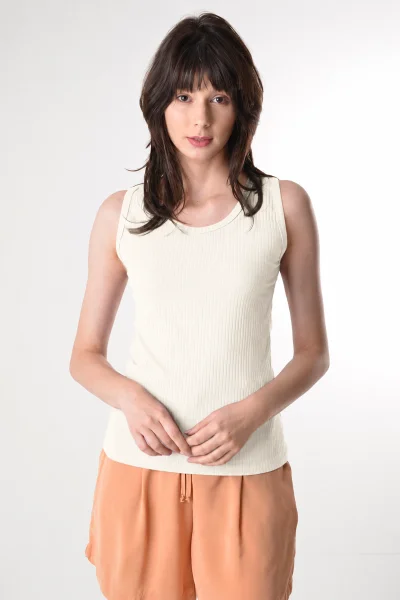 Regata Feminina Ribana Gabip Off-White Produto Regata Feminina Ribana Gabip Off-White