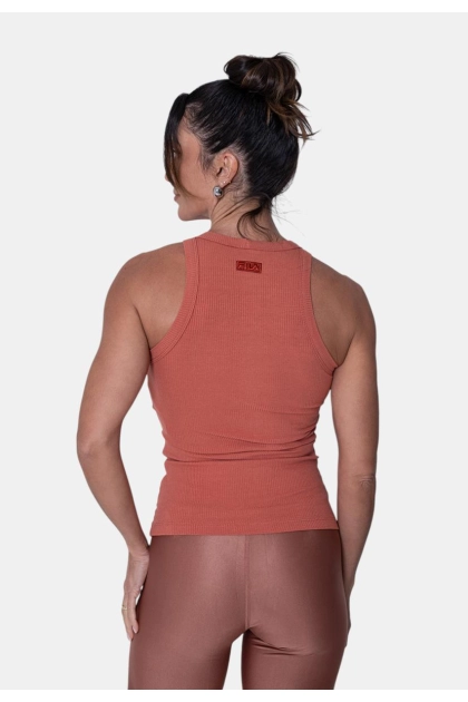 Produto Regata Fila Canelada Feminina Terra