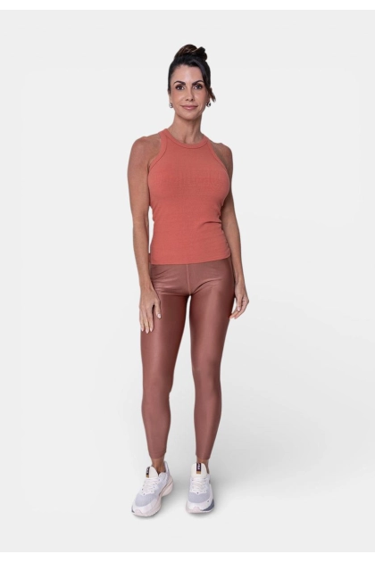 Produto Regata Fila Canelada Feminina Terra