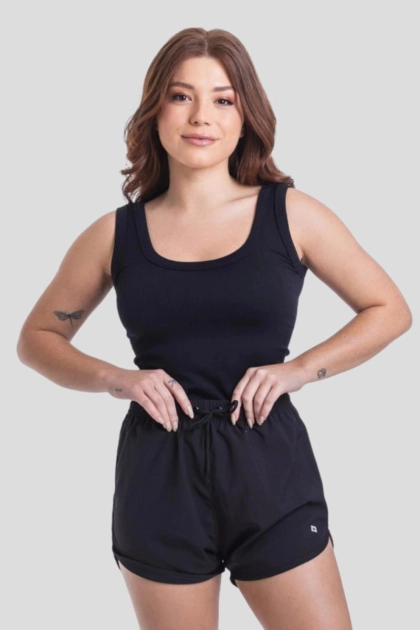 Produto - Regata Sea Brazil Sem Costura Feminino Preto 