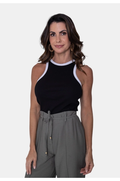 Produto - Regata Use Modo Canelada Feminina Preta