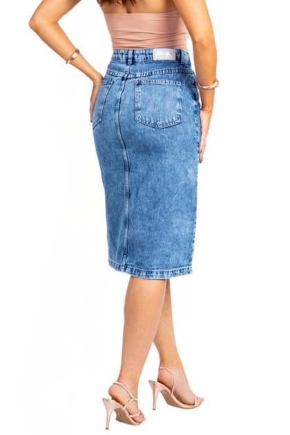 Saia Biotipo Midi Jeans Feminino Produto Saia Biotipo Midi Jeans Feminino