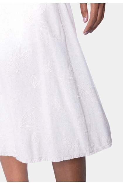 Saia Geração Moderna Midi Evasê Feminina Linho Produto Saia Geração Moderna Midi Evasê Feminina Linho