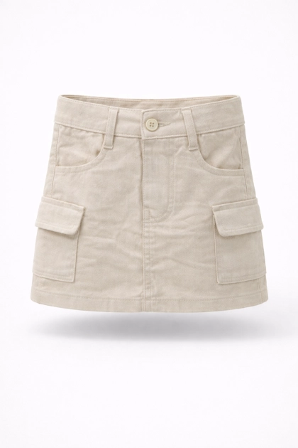 Produto - Saia Gilas Cargo Infantil Feminina Cru