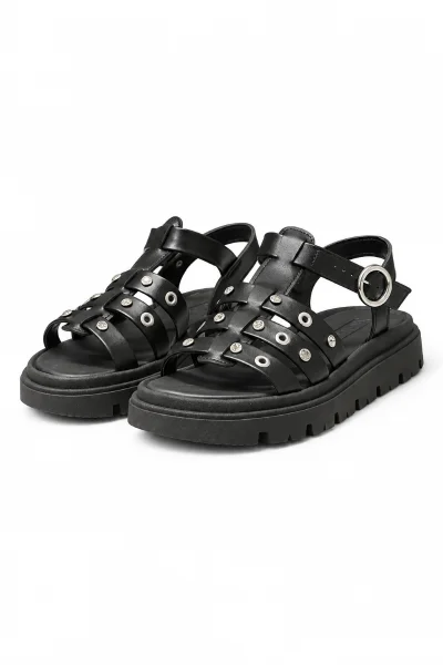 Sandália Feminina Flatform Moleca Tratorada Preto Produto Sandália Feminina Flatform Moleca Tratorada Preto
