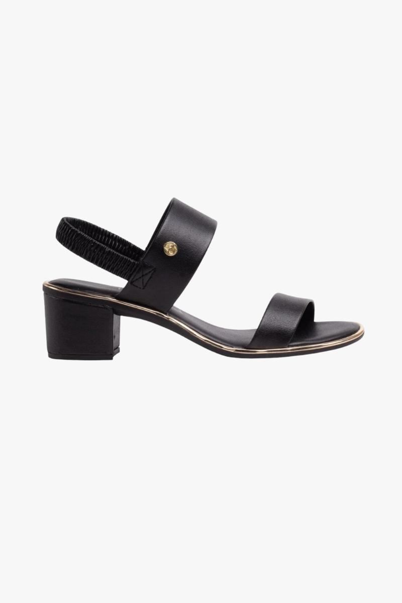 Produto - Sandália Beira Rio Elegância Salto Médio Feminina Preta