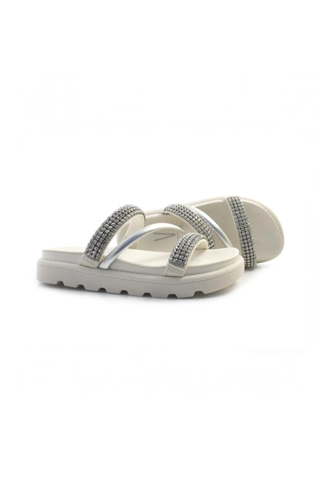 Produto Sandália Vizzano Flat Cristais Feminina