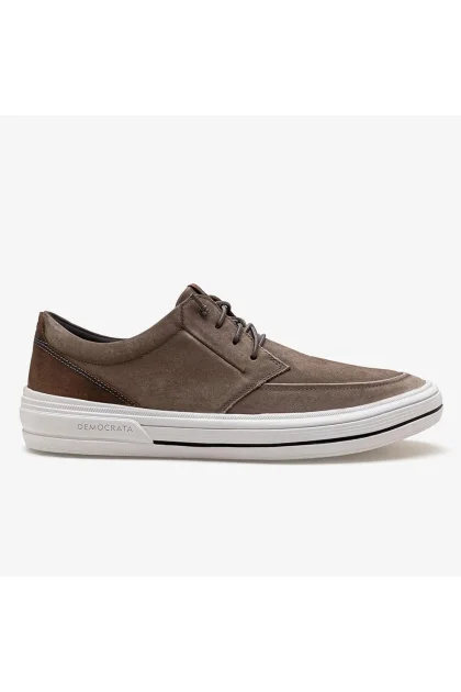 Produto Sapatênis de Couro Democrata Masculino Clay Marrom