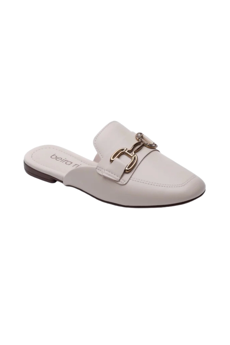 Sapato Beira Rio Mule Feminino  Creme