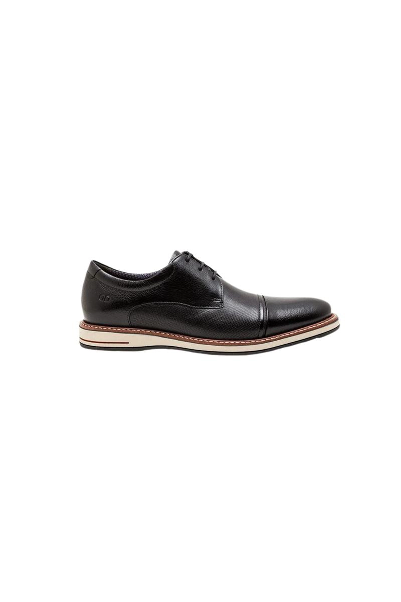 Sapato Democrata Com Cadarço Couro Masculino Preto 