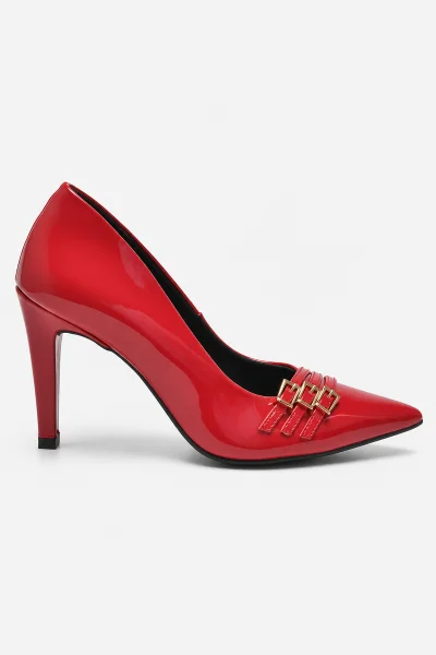 Produto Sapato Feminino Scarpin Bico Fino Vermelho