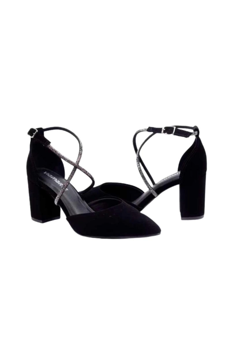 Sapato Via Marte Salto Médio Bloco Feminino Preto Produto Sapato Via Marte Salto Médio Bloco Feminino Preto