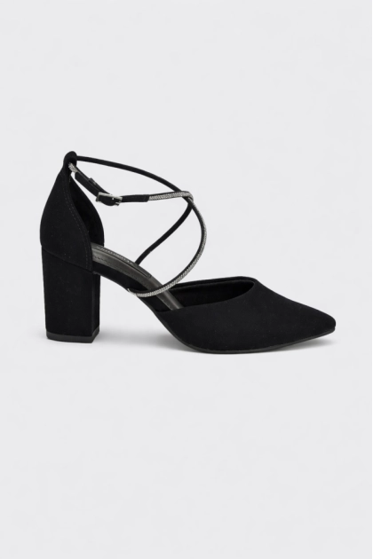 Sapato Via Marte Scarpin Fitas Cruzadas Strss Feminino Preto Produto Sapato Via Marte Scarpin Fitas Cruzadas Strss Feminino Preto