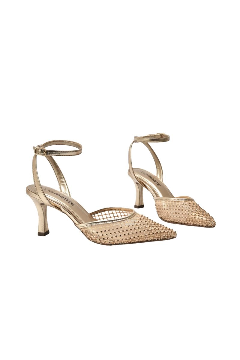 Produto Sapato Via Marte Scarpin Telinha Feminino Gold