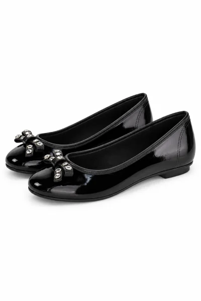 Produto Sapatilha Feminina Moleca com laço Preta