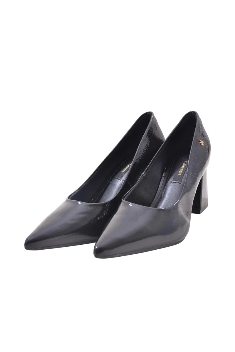 Scarpin Via Marte Verniz Salto Bloco Feminino Preto Produto Scarpin Via Marte Verniz Salto Bloco Feminino Preto