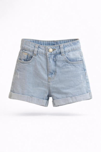 Produto Shorts Garota Lua Infantil Feminino Jeans
