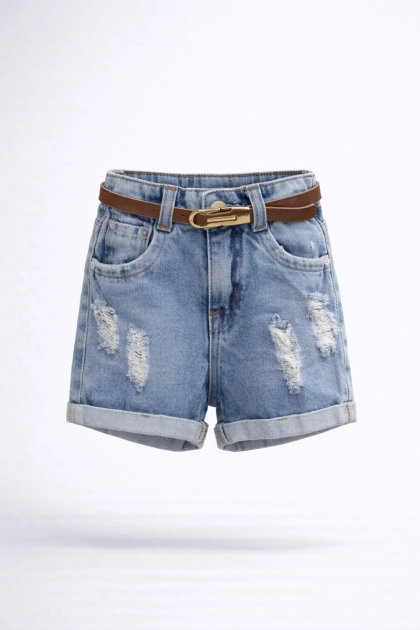 Produto Shorts Gilas Com Cinto Infantil Feminino