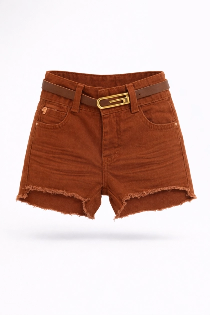 Produto Shorts Gilas Sarja Infantil Feminino Telha