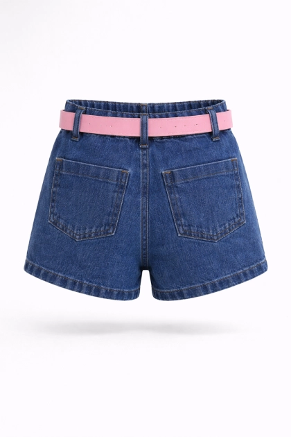 Shorts Oznes Com Cinto Infantil Feminino Jeans Produto Shorts Oznes Com Cinto Infantil Feminino Jeans