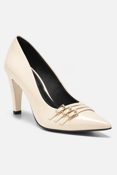 Produto Sapato Feminino Scarpin Bico Fino Creme
