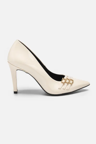 Produto Sapato Feminino Scarpin Bico Fino Creme