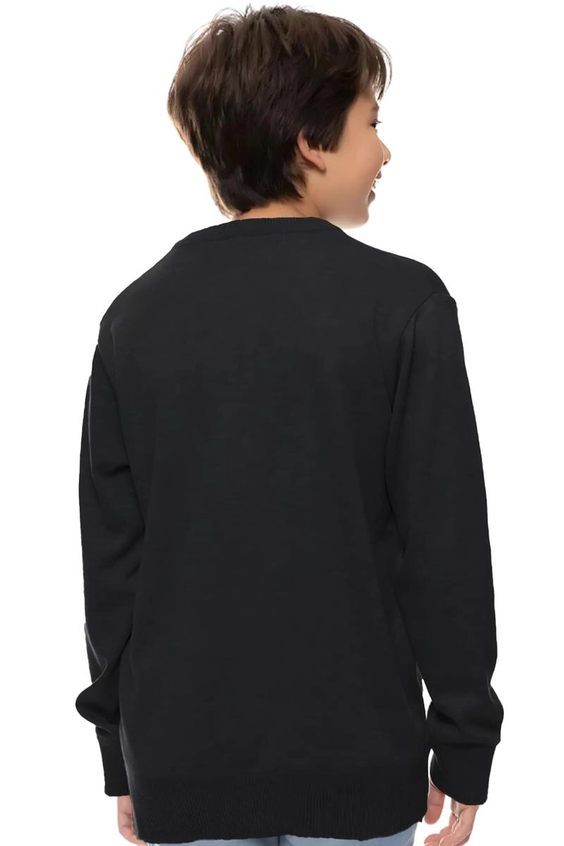 Suéter Crocker Gola redonda Juvenil Masculino Preto