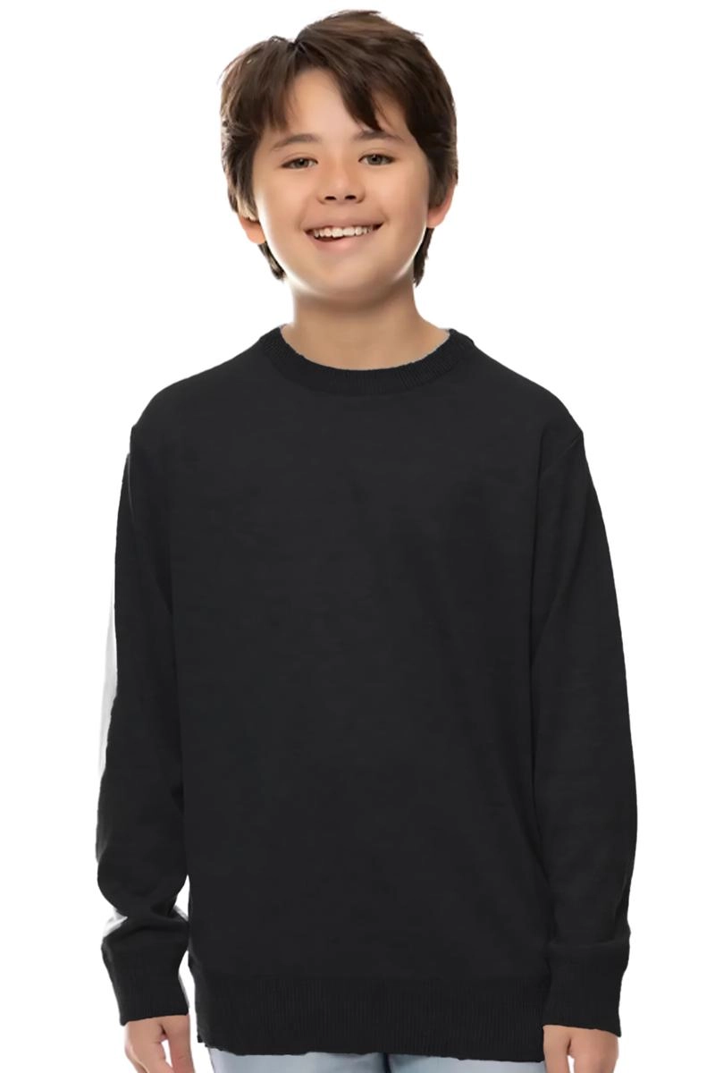 Suéter Crocker Gola redonda Juvenil Masculino Preto